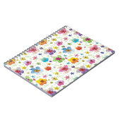 Rol modern bloemenpatroon stijlvol notitieboek (Linkerzijde)