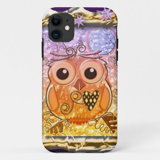 Rol modern Owl-ontwerp Case-Mate iPhone Case (Achterkant)