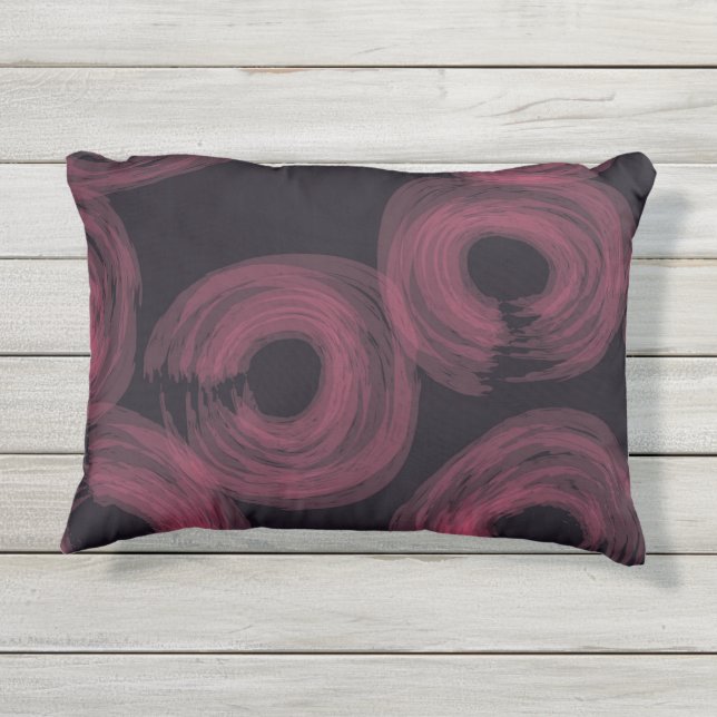 Rol, moderne, trendy waterverf borstelillustratie buitenkussen (Achterkant)