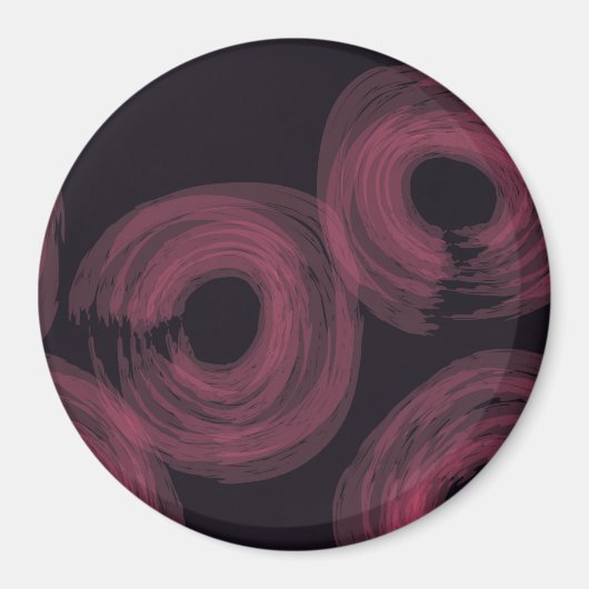 Rol, moderne, trendy waterverf borstelillustratie magneet (Voorkant)