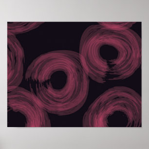 Rol, moderne, trendy waterverf borstelillustratie poster
