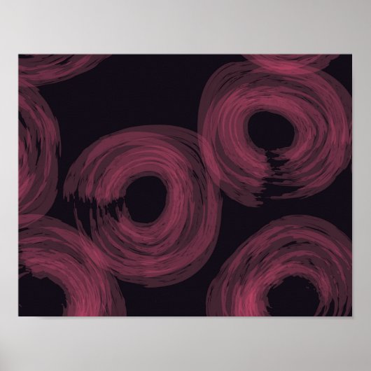 Rol, moderne, trendy waterverf borstelillustratie poster (Voorkant)