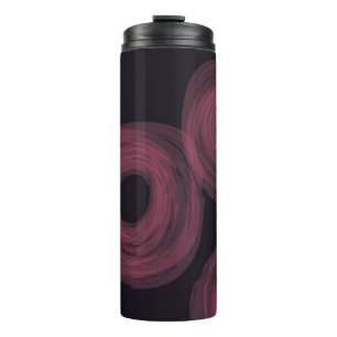 Rol, moderne, trendy waterverf borstelillustratie thermosbeker