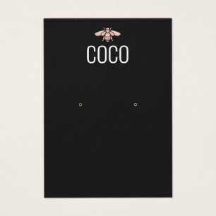 Rol moderne zwarte bijen die juwelen tentoonstelle visitekaartje