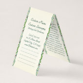 Rol mooie chinese lotusbloem groene bladkunst visitekaartje (Achterkant)