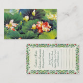 Rol mooie chinese lotusbloem groene bladkunst visitekaartje (Voorkant / Achterkant)