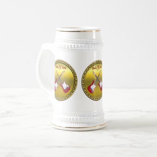 Rol N met elektrische gitaren Bierpul (Voorkant links)