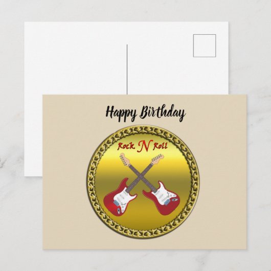 Rol N met elektrische gitaren Briefkaart (Voorkant / Achterkant)