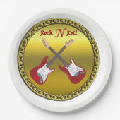 Rol N met elektrische gitaren Papieren Bordje (Voorkant)