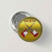 Rol N met elektrische gitaren Ronde Button 3,2 Cm (Voorkant /achterkant)