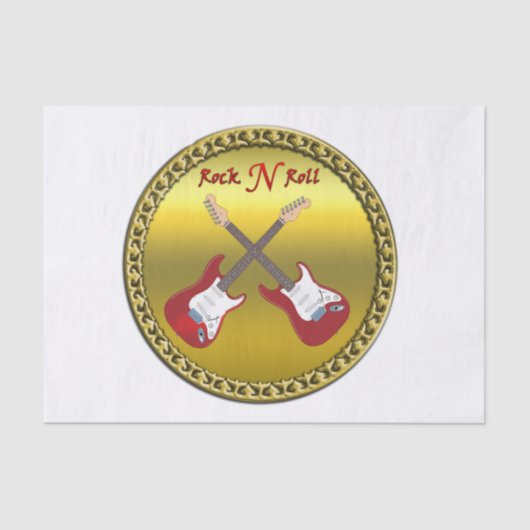 Rol N met elektrische gitaren Tissuepapier (Voorkant)