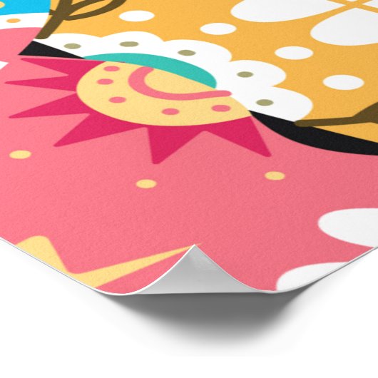 Rol naadloze achtergrond poster (Hoek)