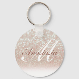 Rol, ongelofelijk, Roze Glitter-naam Sleutelhanger