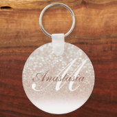 Rol, ongelofelijk, Roze Glitter-naam Sleutelhanger (Voorkant)