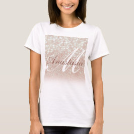 Rol, ongelofelijk, Roze Glitter-naam T-shirt