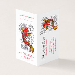 Rol oosterse japanese rode inkt met geluk koivisku visitekaartje