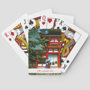 Rol-oosterse japanse klassieke Kasuga-regenschrijn Pokerkaarten