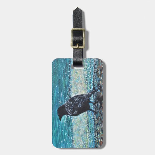 Rol op het Beach schilderen Bagagelabel (Voorkant verticaal)