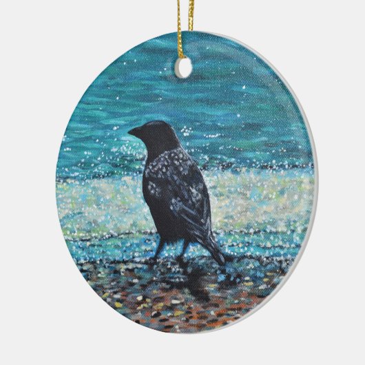 Rol op het Beach schilderen Keramisch Ornament (Links)