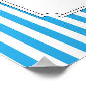 Rol op! Rol op! Circus Verjaardag Poster in blauw (Hoek)