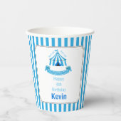 Rol op! Rol op! Circus verjaardagsfeestje blauw Papieren Bekers (Voorkant)