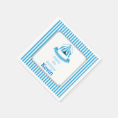 Rol op! Rol op! Circus verjaardagsfeestje blauw Servet (Hoek)