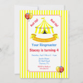 Rol op! Rol op! Circus verjaardagsfeestje geel Kaart (Voorkant)