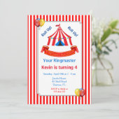 Rol op! Rol op! Circus verjaardagsfeestje in het r Kaart (Staand voorkant)