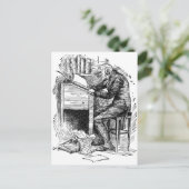 Rol op zijn bureau briefkaart (Staand voorkant)