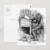 Rol op zijn bureau briefkaart (Voorkant / Achterkant)