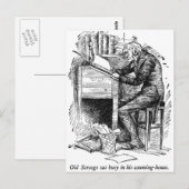 Rol op Zijn bureau (met tekst) Briefkaart (Voorkant / Achterkant)