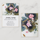 Rol-oraal chinese mooie lotus leaf butterf visitekaartje (Voorkant / Achterkant)