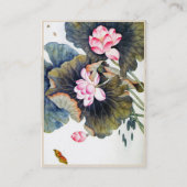 Rol-oraal chinese mooie lotus leaf butterf visitekaartje (Achterkant)