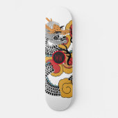 Rol Oranje zwarte drakenskateboard Persoonlijk Skateboard (Voorkant)