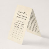 Rol orientale Legendary Ancient Chinese Dragon-ink Visitekaartje (Achterkant)