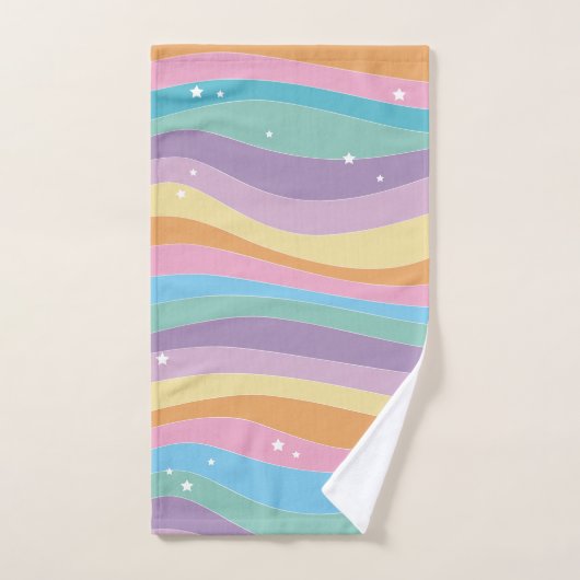 Rol, regenboog, sterren bad handdoek (Handdoek)