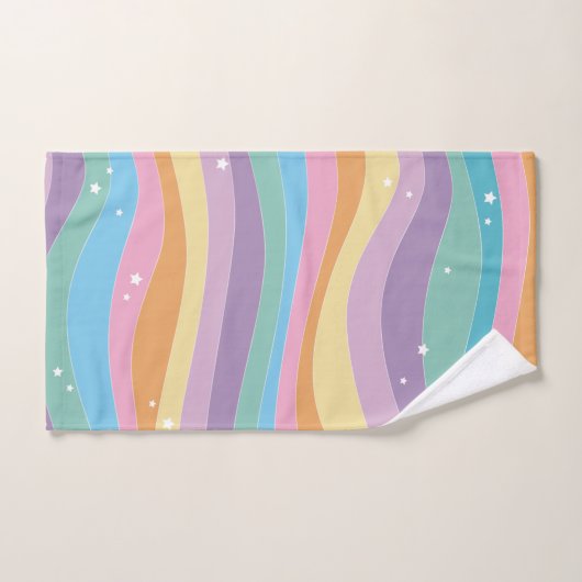Rol, regenboog, sterren bad handdoek (Handdoek)
