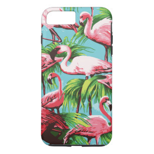 Rol Retro Roze flamingos iPhone 8/7 Plus Hoesje