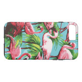 Rol Retro Roze flamingos Case-Mate iPhone Case (Achterkant (Horizontaal))