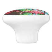 Rol Retro Roze flamingos Keramische Knop (Zijkant)