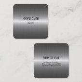 Rol Roestvrij staal Metaalkijk Vierkante Visitekaartje (Voorkant / Achterkant)