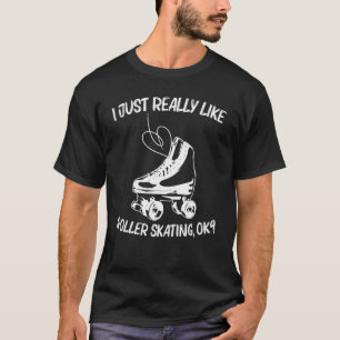 Rol rolschaatsen voor mannen Retro disco derb T-shirt