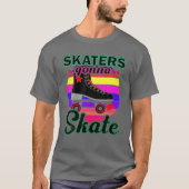 Rol-rolschaatsen voor mannen Roller derby dis T-shirt (Voorkant)