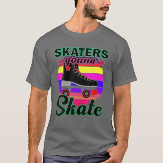 Rol-rolschaatsen voor mannen Roller derby dis T-shirt (Voorkant)