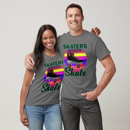 Rol-rolschaatsen voor mannen Roller derby dis T-shirt (Unisex)