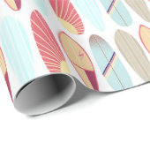 Rol, rood en blauw surfbord  cadeaupapier (Rol Hoek)