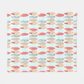 Rol, rood en blauw surfbord  fleece deken (Voorkant (Horizontaal))