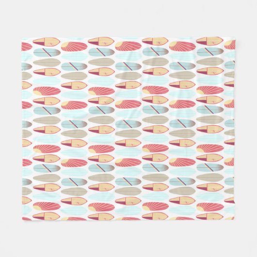Rol, rood en blauw surfbord  fleece deken (Voorkant (Horizontaal))