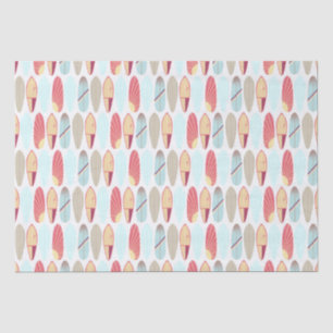 Rol, rood en blauw surfbord tissuepapier