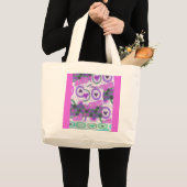 Rol Roze harten Grote Tote Bag (Voorkant (product))